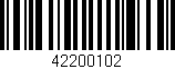 Código de barras (EAN, GTIN, SKU, ISBN): '42200102'