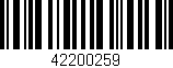Código de barras (EAN, GTIN, SKU, ISBN): '42200259'
