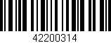 Código de barras (EAN, GTIN, SKU, ISBN): '42200314'