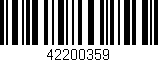 Código de barras (EAN, GTIN, SKU, ISBN): '42200359'