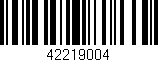 Código de barras (EAN, GTIN, SKU, ISBN): '42219004'