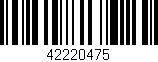 Código de barras (EAN, GTIN, SKU, ISBN): '42220475'