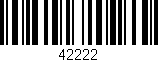 Código de barras (EAN, GTIN, SKU, ISBN): '42222'