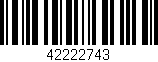 Código de barras (EAN, GTIN, SKU, ISBN): '42222743'