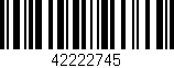 Código de barras (EAN, GTIN, SKU, ISBN): '42222745'