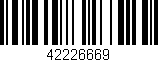 Código de barras (EAN, GTIN, SKU, ISBN): '42226669'