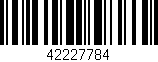 Código de barras (EAN, GTIN, SKU, ISBN): '42227784'