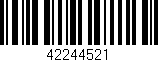 Código de barras (EAN, GTIN, SKU, ISBN): '42244521'