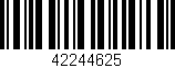 Código de barras (EAN, GTIN, SKU, ISBN): '42244625'