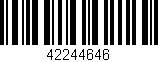 Código de barras (EAN, GTIN, SKU, ISBN): '42244646'
