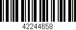 Código de barras (EAN, GTIN, SKU, ISBN): '42244658'