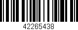 Código de barras (EAN, GTIN, SKU, ISBN): '42265438'