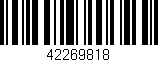 Código de barras (EAN, GTIN, SKU, ISBN): '42269818'