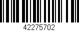 Código de barras (EAN, GTIN, SKU, ISBN): '42275702'