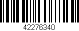Código de barras (EAN, GTIN, SKU, ISBN): '42276340'