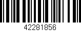 Código de barras (EAN, GTIN, SKU, ISBN): '42281856'