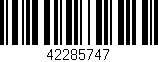 Código de barras (EAN, GTIN, SKU, ISBN): '42285747'