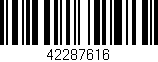 Código de barras (EAN, GTIN, SKU, ISBN): '42287616'