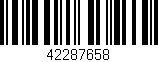 Código de barras (EAN, GTIN, SKU, ISBN): '42287658'