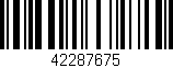 Código de barras (EAN, GTIN, SKU, ISBN): '42287675'