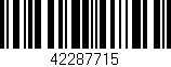Código de barras (EAN, GTIN, SKU, ISBN): '42287715'