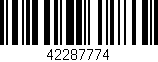 Código de barras (EAN, GTIN, SKU, ISBN): '42287774'