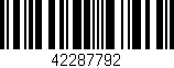 Código de barras (EAN, GTIN, SKU, ISBN): '42287792'