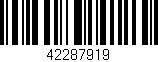 Código de barras (EAN, GTIN, SKU, ISBN): '42287919'
