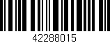 Código de barras (EAN, GTIN, SKU, ISBN): '42288015'