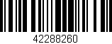 Código de barras (EAN, GTIN, SKU, ISBN): '42288260'
