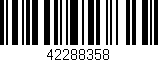 Código de barras (EAN, GTIN, SKU, ISBN): '42288358'