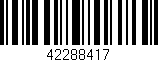 Código de barras (EAN, GTIN, SKU, ISBN): '42288417'