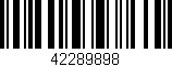 Código de barras (EAN, GTIN, SKU, ISBN): '42289898'