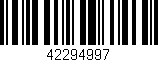 Código de barras (EAN, GTIN, SKU, ISBN): '42294997'