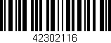Código de barras (EAN, GTIN, SKU, ISBN): '42302116'