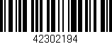 Código de barras (EAN, GTIN, SKU, ISBN): '42302194'