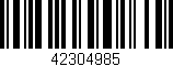Código de barras (EAN, GTIN, SKU, ISBN): '42304985'