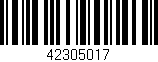 Código de barras (EAN, GTIN, SKU, ISBN): '42305017'