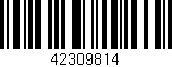 Código de barras (EAN, GTIN, SKU, ISBN): '42309814'