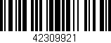 Código de barras (EAN, GTIN, SKU, ISBN): '42309921'