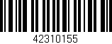 Código de barras (EAN, GTIN, SKU, ISBN): '42310155'
