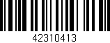 Código de barras (EAN, GTIN, SKU, ISBN): '42310413'