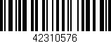 Código de barras (EAN, GTIN, SKU, ISBN): '42310576'