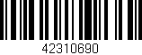 Código de barras (EAN, GTIN, SKU, ISBN): '42310690'