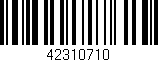 Código de barras (EAN, GTIN, SKU, ISBN): '42310710'
