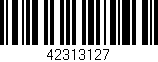 Código de barras (EAN, GTIN, SKU, ISBN): '42313127'