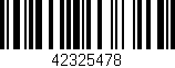Código de barras (EAN, GTIN, SKU, ISBN): '42325478'