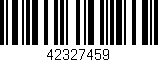 Código de barras (EAN, GTIN, SKU, ISBN): '42327459'