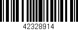 Código de barras (EAN, GTIN, SKU, ISBN): '42328914'