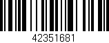 Código de barras (EAN, GTIN, SKU, ISBN): '42351681'